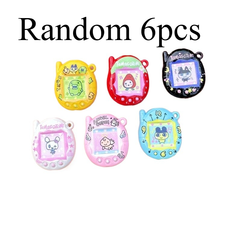 Diy Automation - 1/3/6pcs Tamagotchi Bead Accessories Acrylic Cartoon