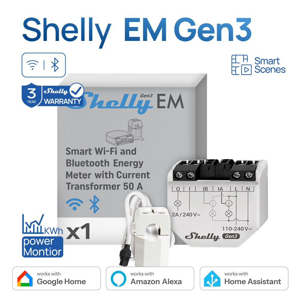 Shelly Relay Module - Shelly EM Gen3 Smart Home WiFi