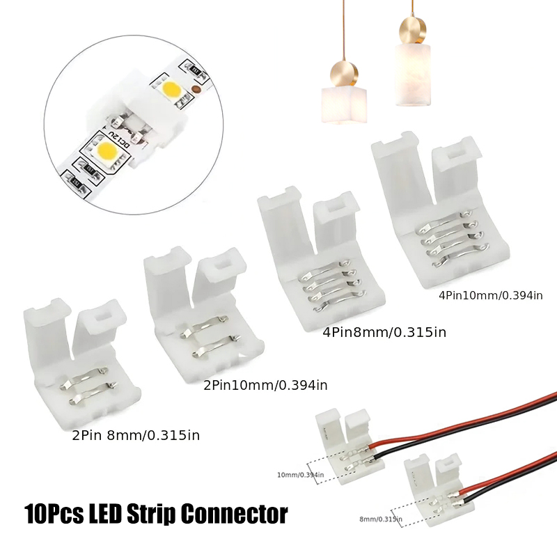 10Pcs LED Strip Connector 8MM  - Rgb Led Matrix 8X8 recensione e prezzo