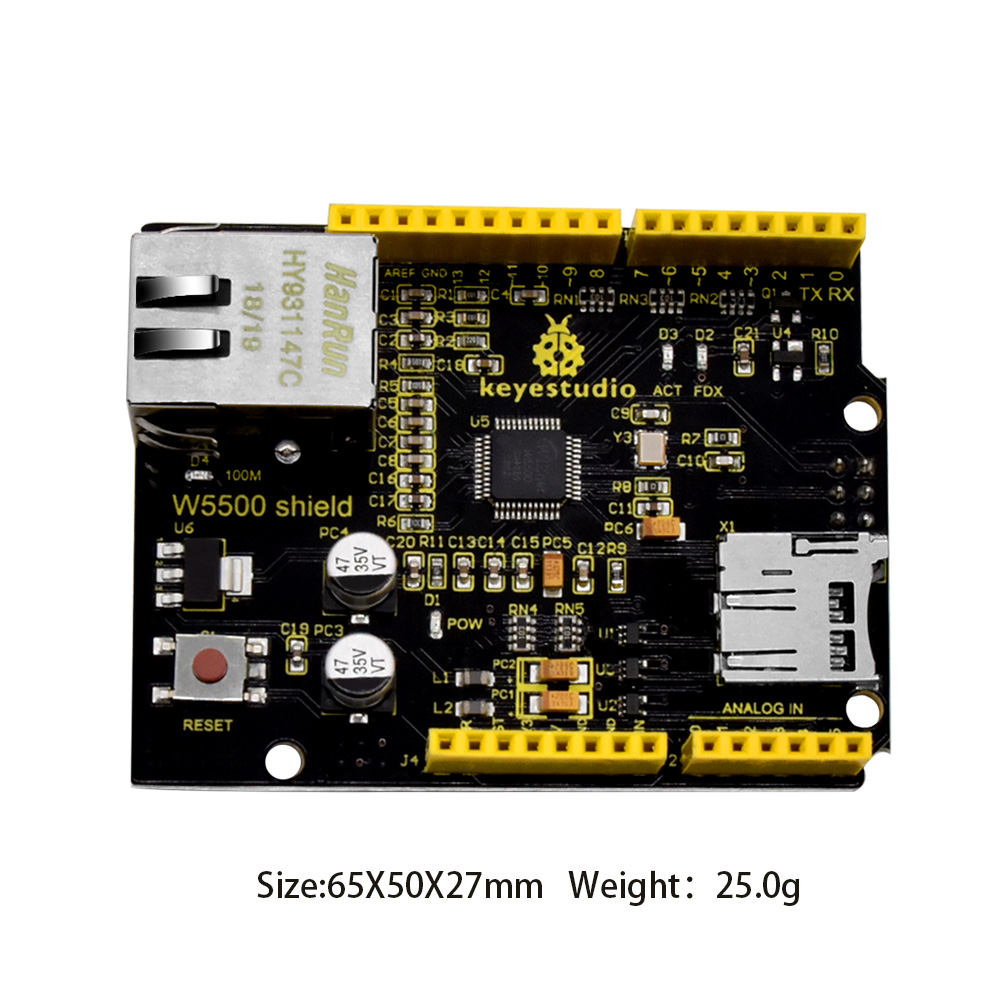 Keyestudio W5500 Ethernet Shie - Ethernet Module W5500 recensione e prezzo