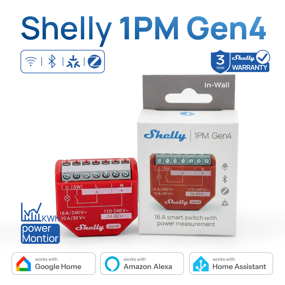 Shelly 1PM Gen4 Zigbee Disposi - Shelly Relay Module recensione e prezzo