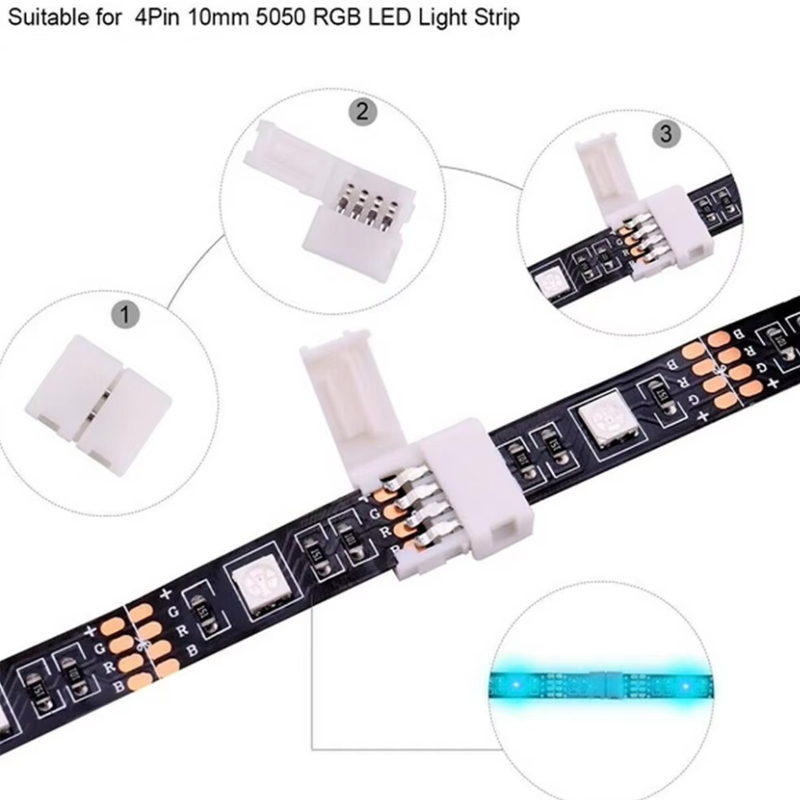 5pcs 4PIN 8mm Led Connector L  - Rgb Led Matrix 8X8 recensione e prezzo