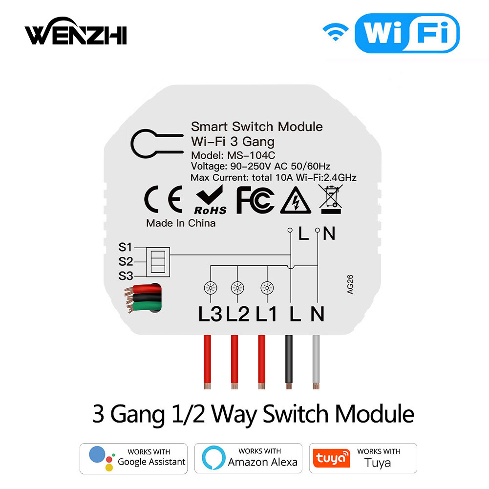 Wifi 3Gang 1/2 Way Mini DIY Li - Diy Home Automation Controller recensione e prezzo