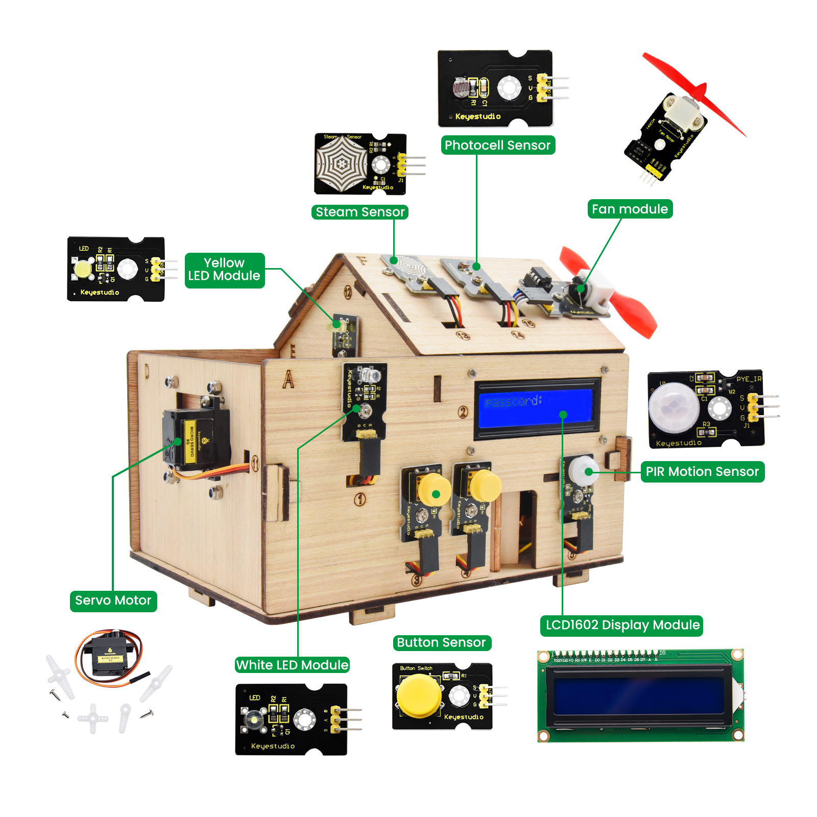 Keyestudio Smart Home Kit For  - Home Automation Diy Kit recensione e prezzo