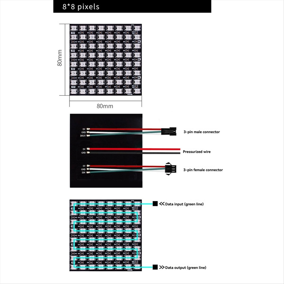 A36R WS2812B Dot Matrix Screen - Rgb Led Matrix 8X8 recensione e prezzo