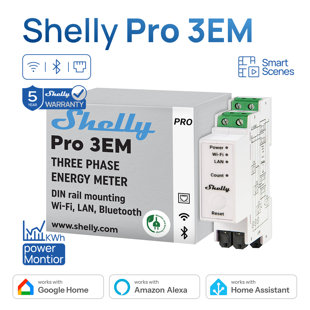 Shelly Pro 3EM 120A Lan Din Ra - Shelly Relay Module recensione e prezzo